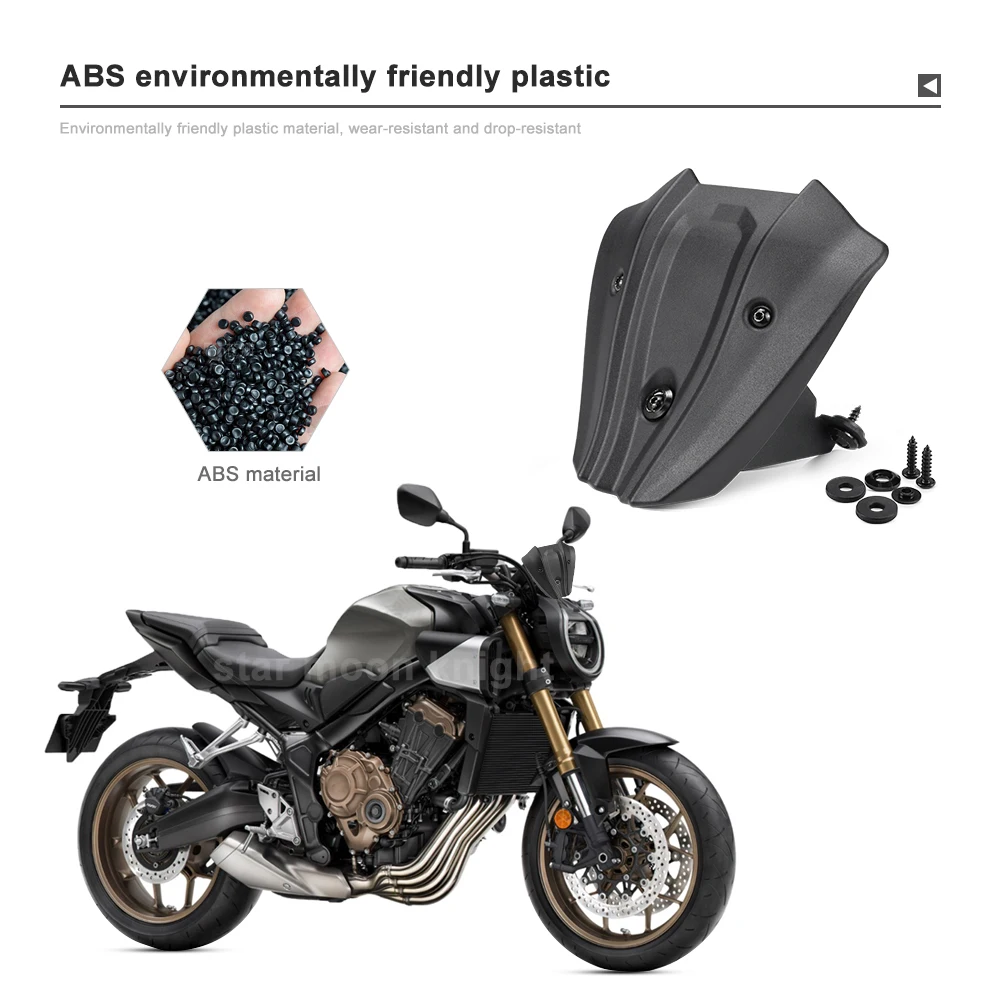 Фото Мотоаксессуары: Мини-ветровое стекло/дефлектор для Honda CB650R (2024-) – Передний экран-обтекатель №3