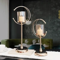 creative ice moon candlestick decoration light luxury nordic romance candlelight dinner candle atmosphere layout prop atmosphere