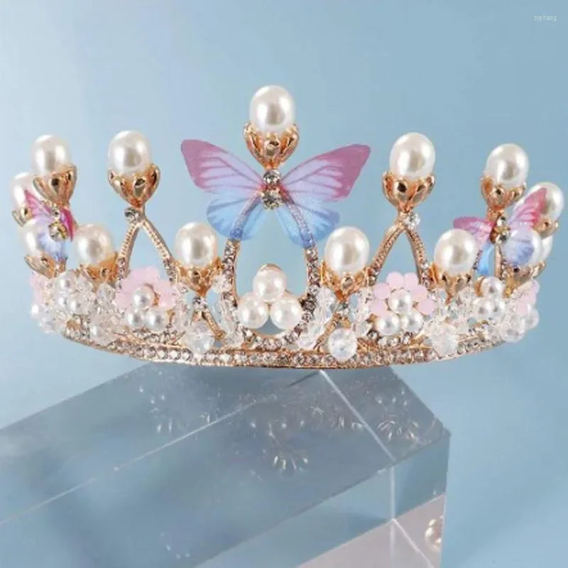 

The butterfly crown pearl crystal children crown crown princess lithology conditions for their children