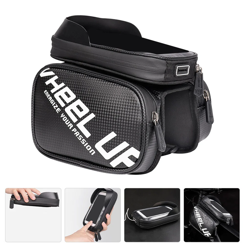 

Bike Handlebar Bicyclefront Cycling Storage Pouch Frame Waterproof Holder Case Celltube Cellphone Small Mountain Mtbcycle Mobile