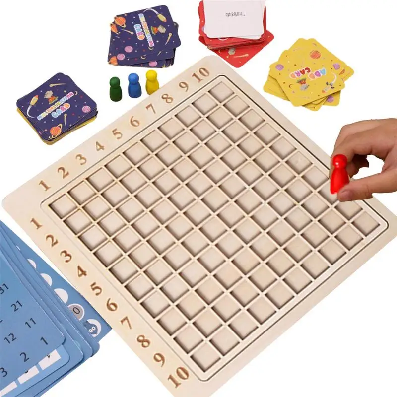 

Доска для умножения Монтессори, развивающая настольная игра для умножения, обучающая доска с подсчетом, игрушка для практики математики
