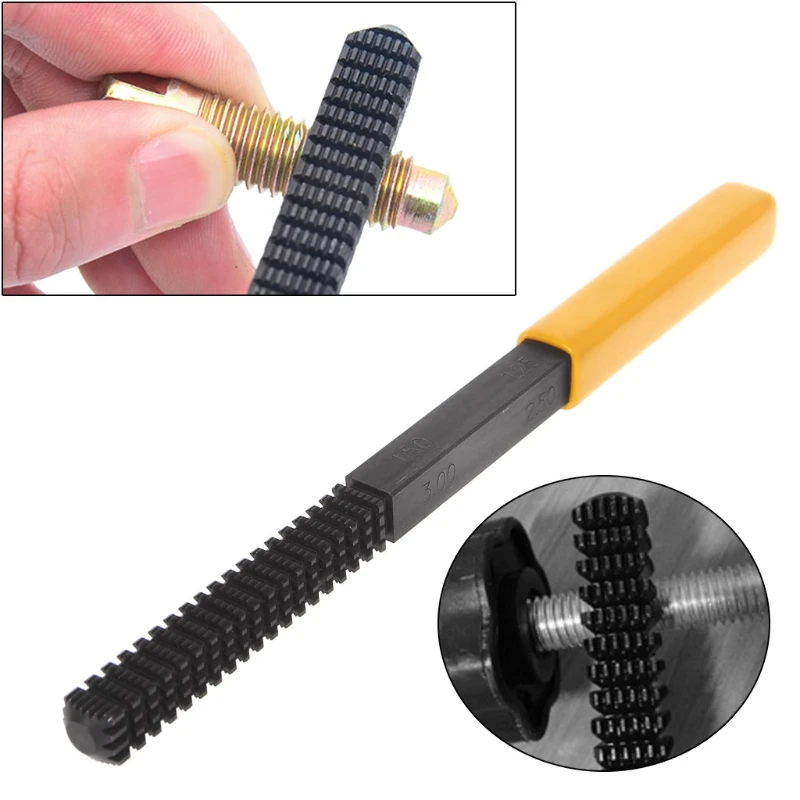 

Thread Repair File Teeth Correction Metric Hardware Mini DIY Tools with 0.75 1.0 1.25 1.50 1.75 2.0 2.5 3.0 thread pitch
