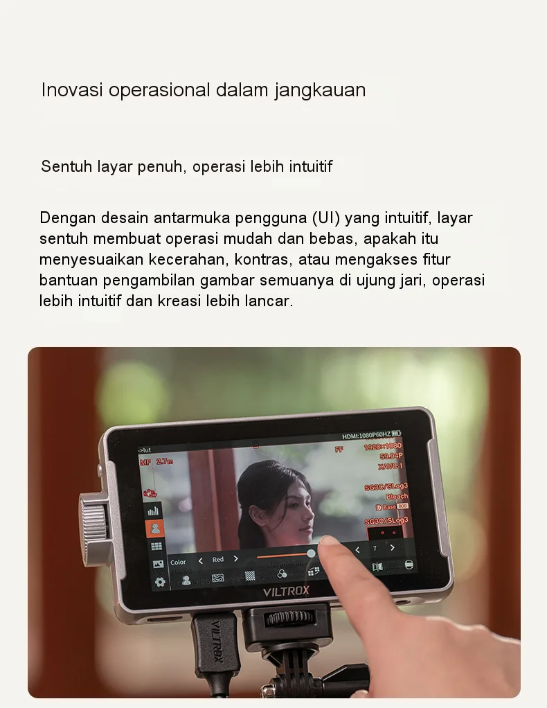 Портативный монитор Viltrox DC-V1 5 дюйма 4K 60 Гц HDMI 1.4 интерфейс камеры с аккумулятором