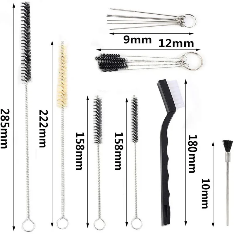Набор для чистки краскопультов Air Brush Spray Gun Cleaning Kit 27pcs Airbrush Gravity Paint Mini HVLP Detail Set Repair Tool on.