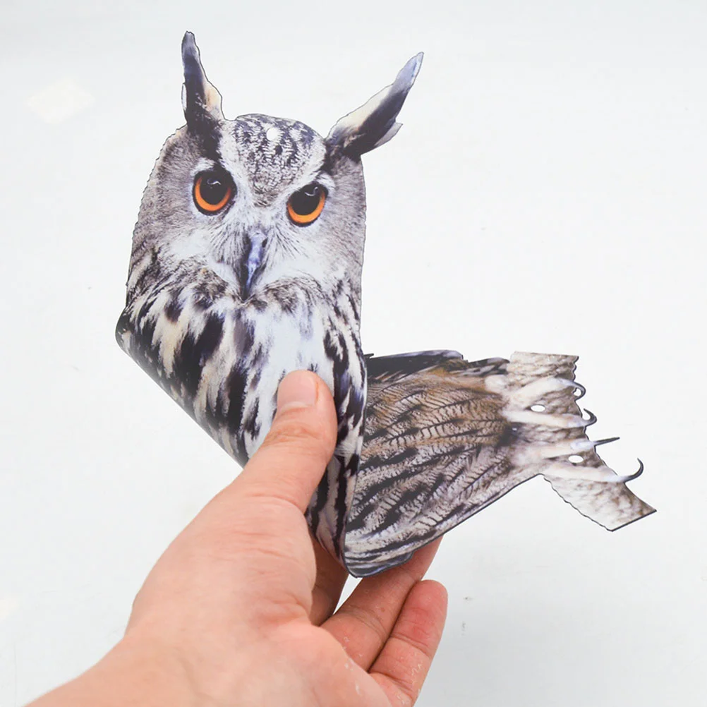 

Owl Pendant Bird Deterrent Rotating Ornament Bells Crafts Owls Frighten Birds Garden Hanging Yard Decoration Animal
