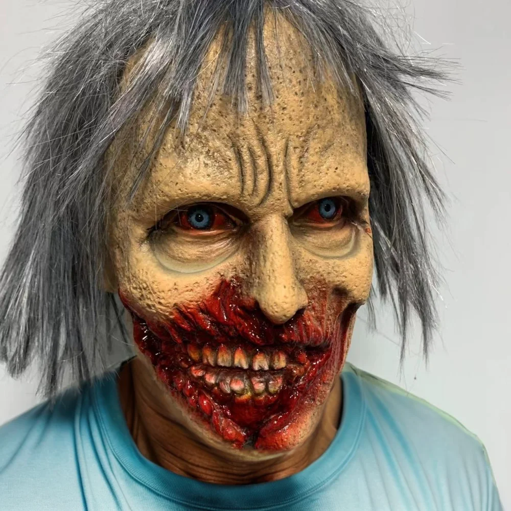 Кровавый головной убор зомби резиновая маска для лица косплея костюм унисекс