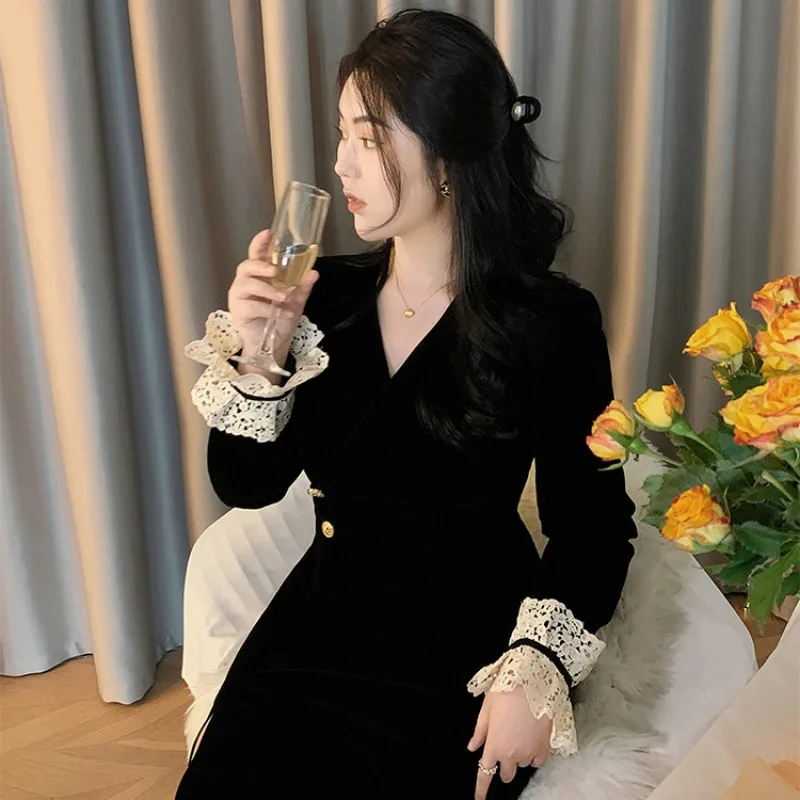 Женское платье-костюм новинка 2024 осенне-зимний костюм с юбкой Новое Элегантное