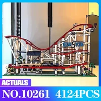 4619pcs fairground big roller coaster compatible 10303 loop coaster building blocks bricks toys kids christmas gift 18003 10261