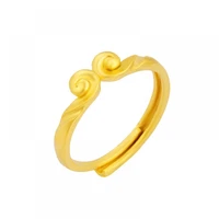 hoyon tight hoop charm ring fashion style gold couple ring valentines day gift real 100 24k gold color jewelry
