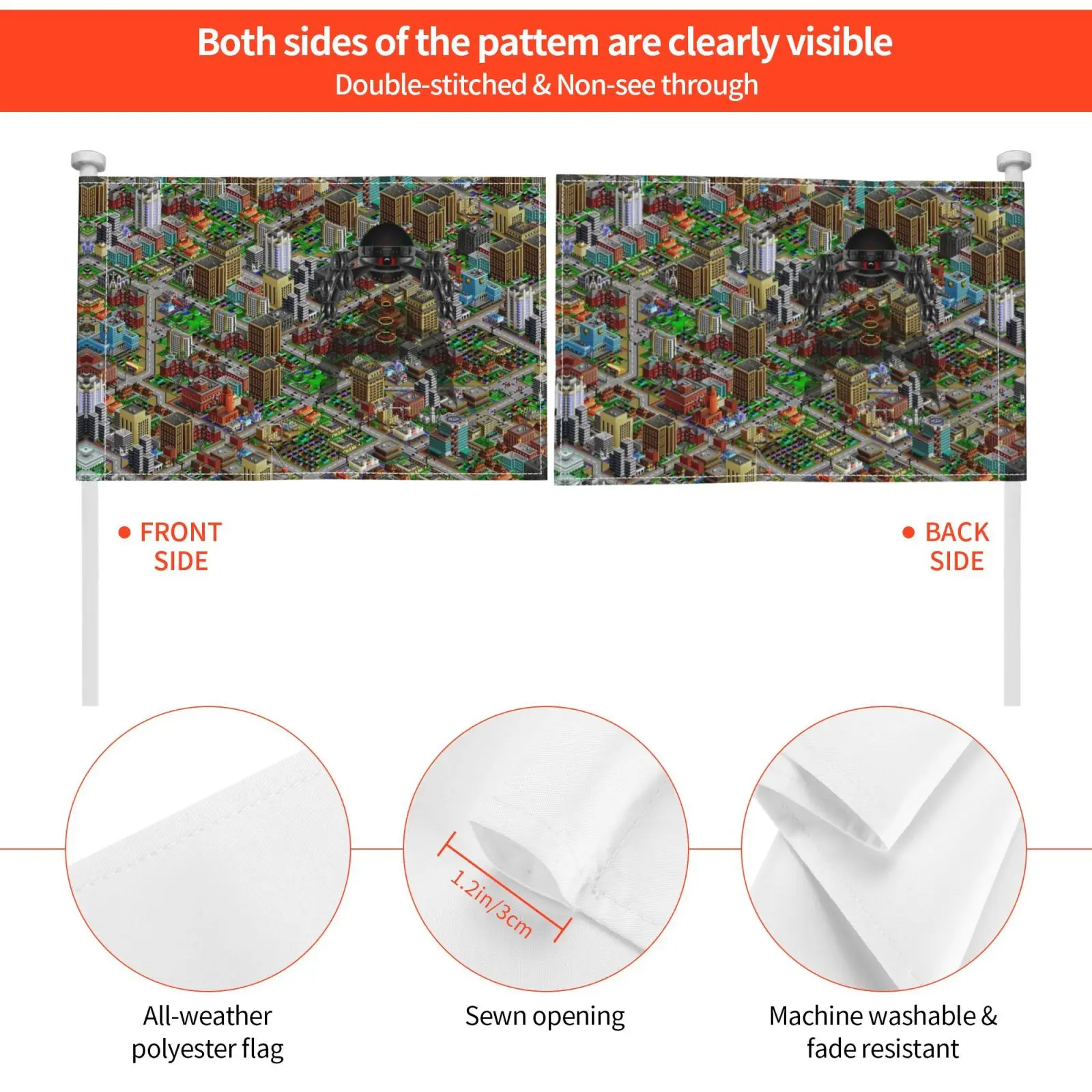 Simcity 2000 флаг без логотипа сим-город масштабирование-Hd (высокая контрастность)