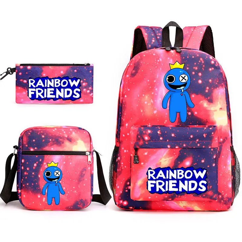 

Game Rainbow Friend Backpack Schoolbag Shoulder Bag Pencil Case Gift for Kids Students