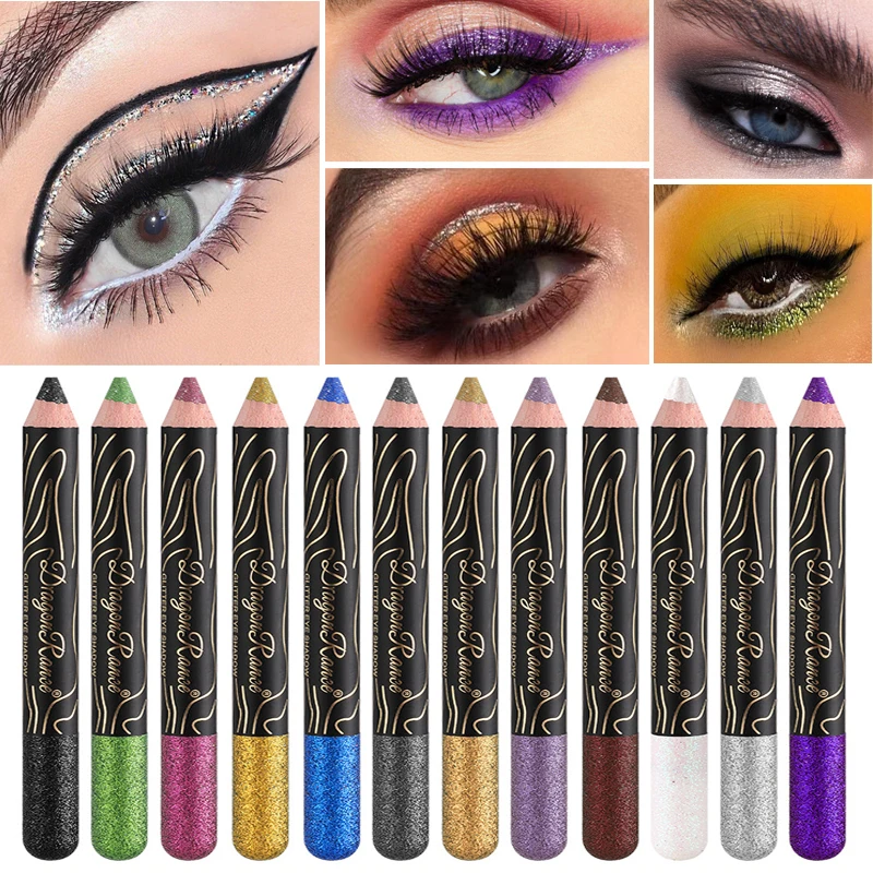 

Eyeshadow & Eyeliner for Women Eyes Contour Makeup Pearlescent Diamond Glitter Shimmer Lying Silkworm Festival Party Cosmetic