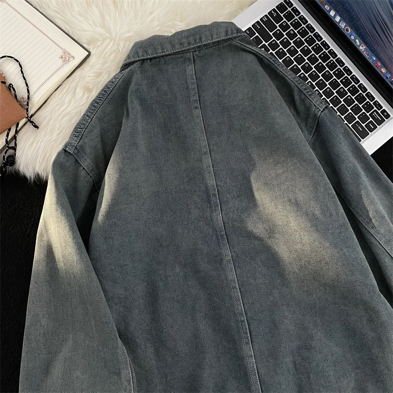 Джинсовая куртка для мужчин новый стиль американская уличная винтажная модная