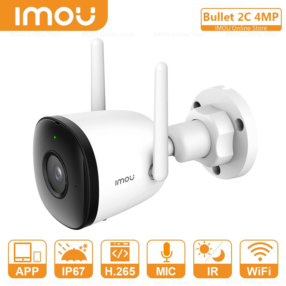 Ip-камера Dahua Imou 4MP QHD, Wi-Fi, для улицы, для обнаружения человека, встроенный микрофон IP67, защищенный от атмосферных воздействий, встроенный Wi-Fi, т...