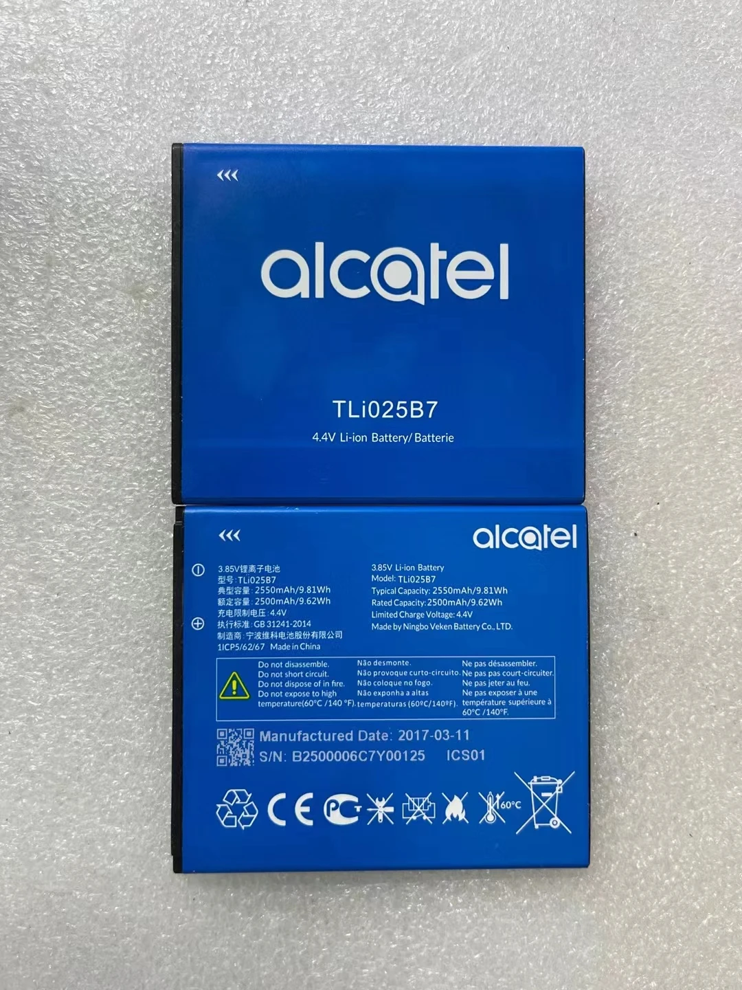 

100% новый 2550mah TLi025B7 аккумулятор для Alcatel A3 plus 3G 5011a tlp025h1 tli025a1 tlp025h7