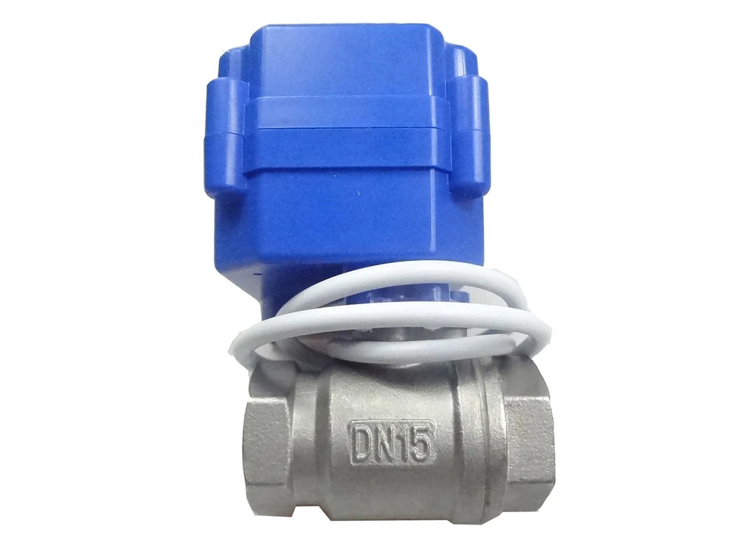 

Misol/1 шт. G1/2 "DN15 моторизованный шаровой кран 9-24 В постоянного тока CR04, нержавеющая сталь, электрический клапан