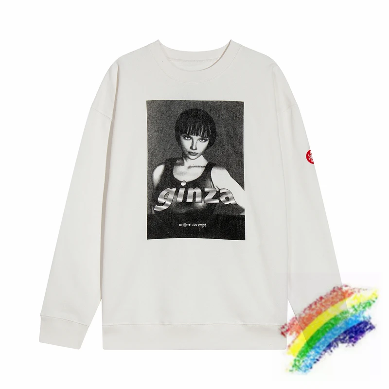 

White CAVEMPT C.E Sweatshirts Men Woman 1:1 Best Quality Hoodie CAV EMPT Crewneck