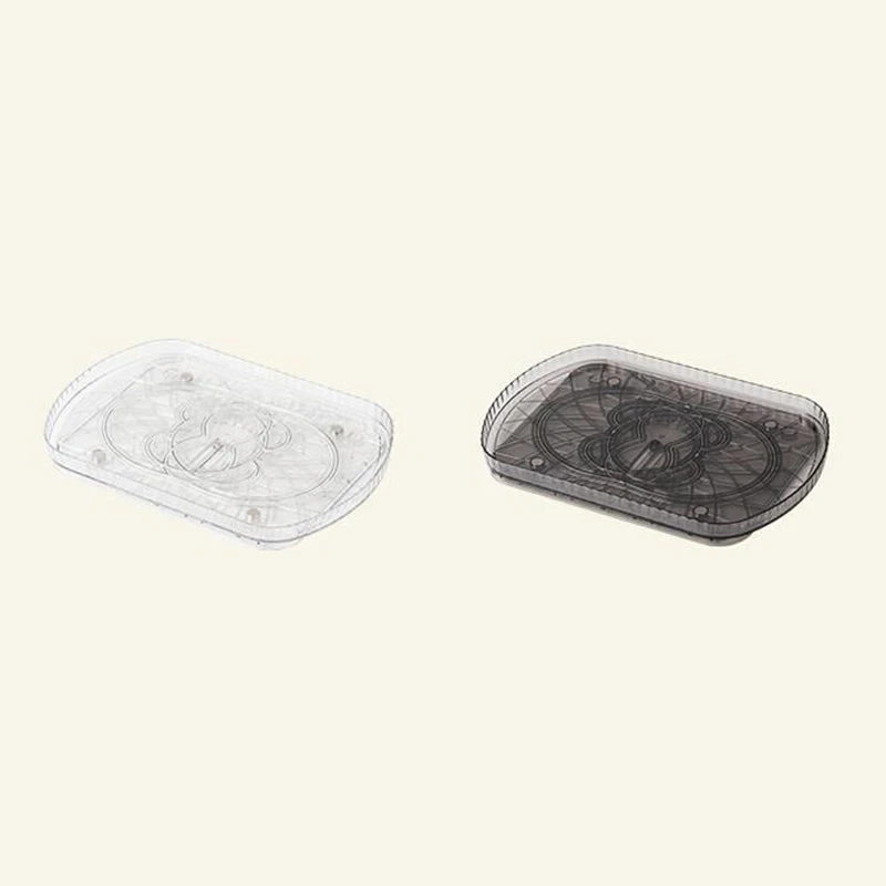 

Lazy Susan Turntable Organizer for Refrigerator,Clear Rectangular Fridge Organizer Storage, Lazy Susan for Cabinet, Table