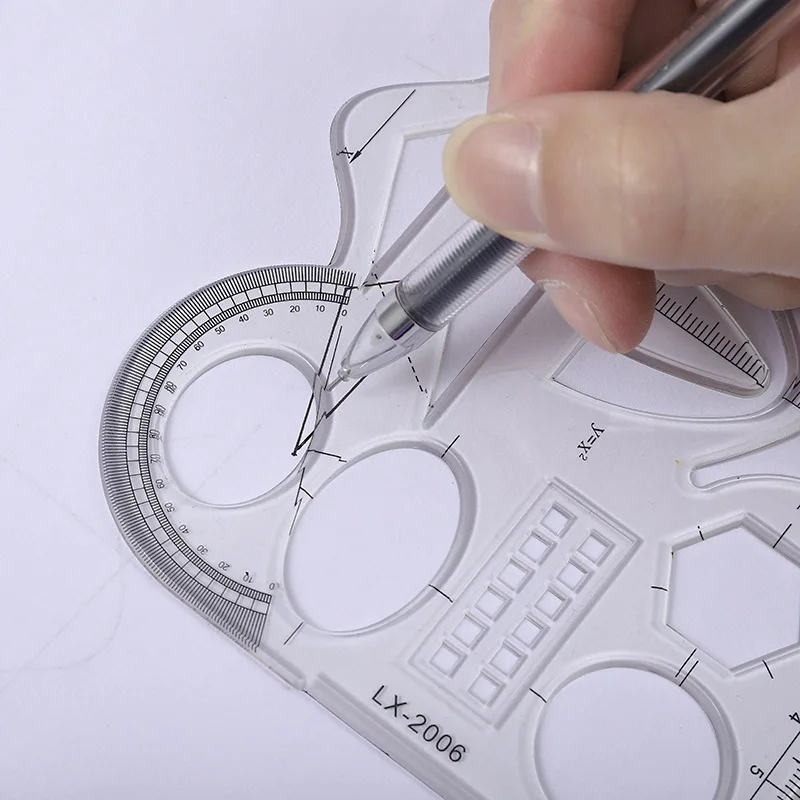 Пластиковая Складная линейка разных форм шаблон для рисования овальная
