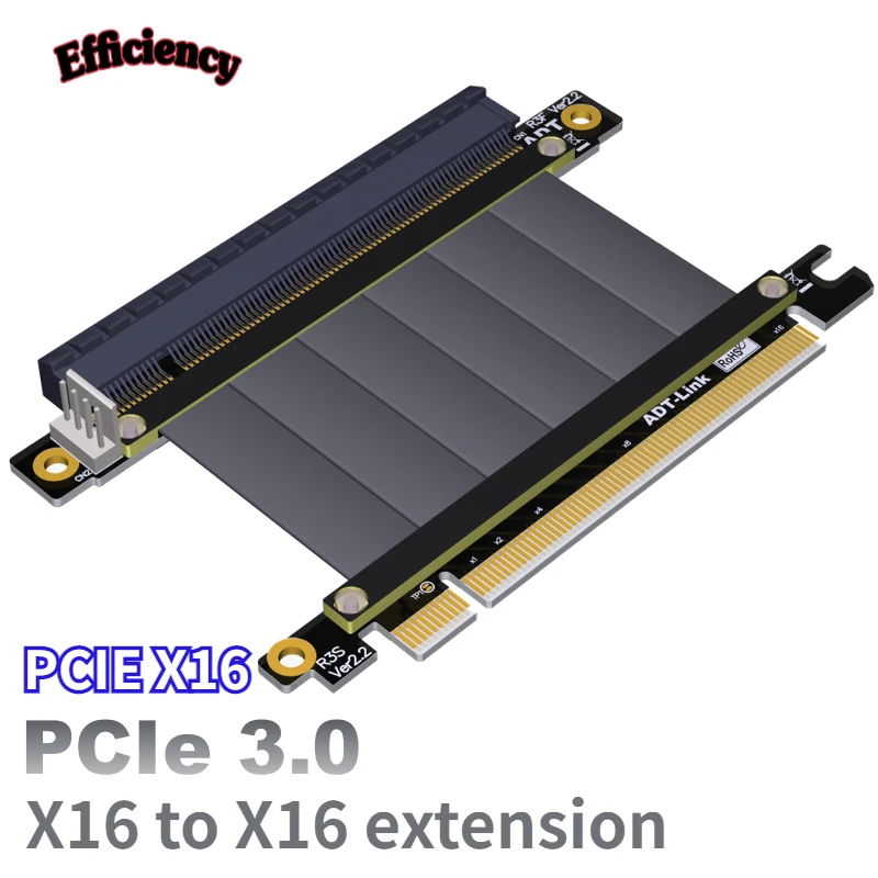 Удлинительный кабель PCI-E X16 3,0 штекер-гнездо, графическая карта PCI Express 16x, удлинитель, ленточная линия 128G/bps R33SL/R33SF/R33SR