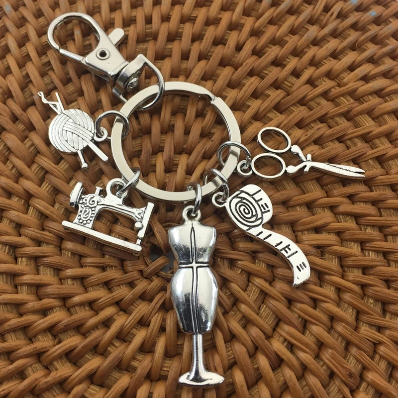 Я люблю вязание и измерительное правило маленький оберег брелок шарик пряжа крючок портной матери подарок ювелирка на.