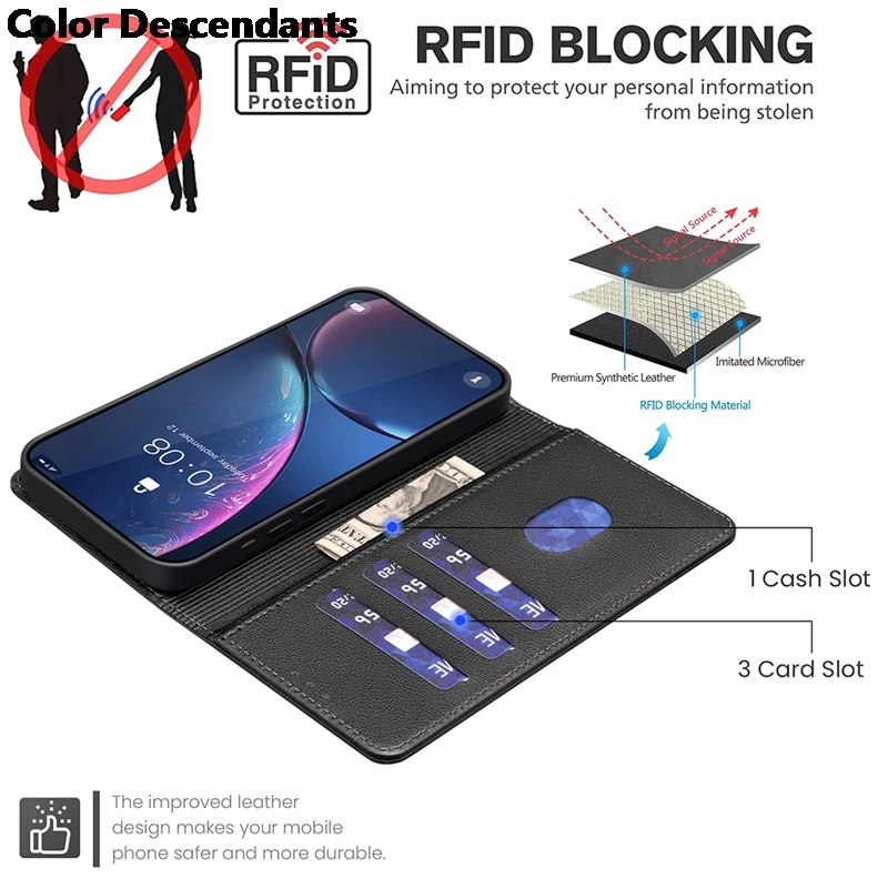 New Style Wallet Flip Anti-theft Case For Huawei Honor X9C X5B X7C 200 Smart Lite X8B X7B X9B Leather Cover RFID Blocking Protec