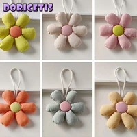 children accessories cute color matching flower shaped fabric ornaments daily backpack keychain decoration new style pendant
