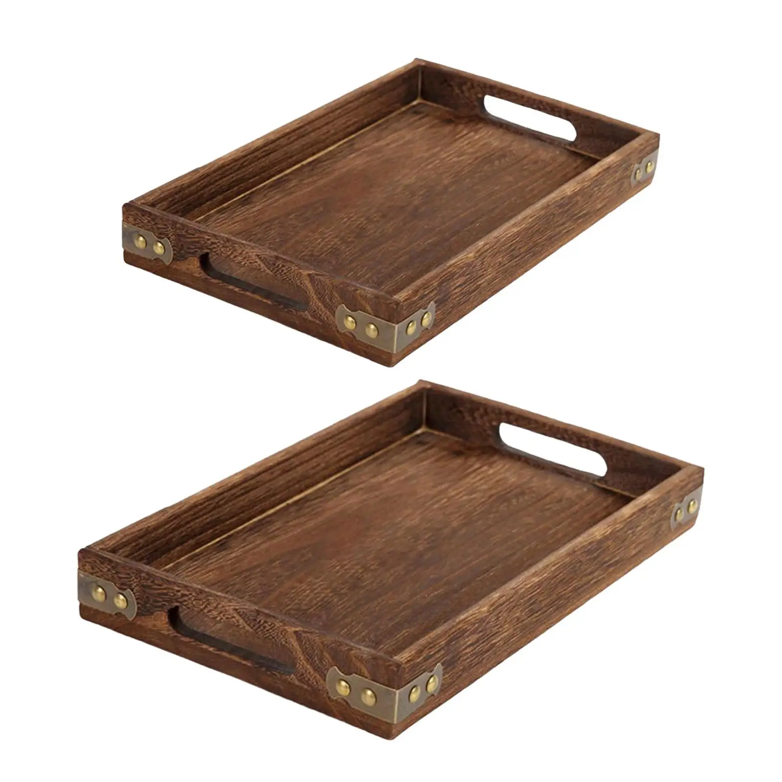 

Wood Serving Tray Platter Decorative Food Trays for Patio Versatile Tray
