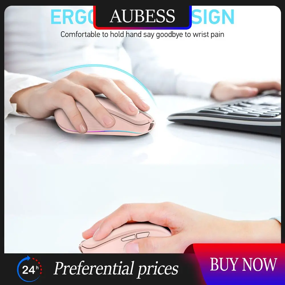 

700mah 2.4g Usb Mice Mute Portable Rgb Mouse Adjustable For Gamers Consumer Electronics 6 Keys Charging Usb Wireless Mouse