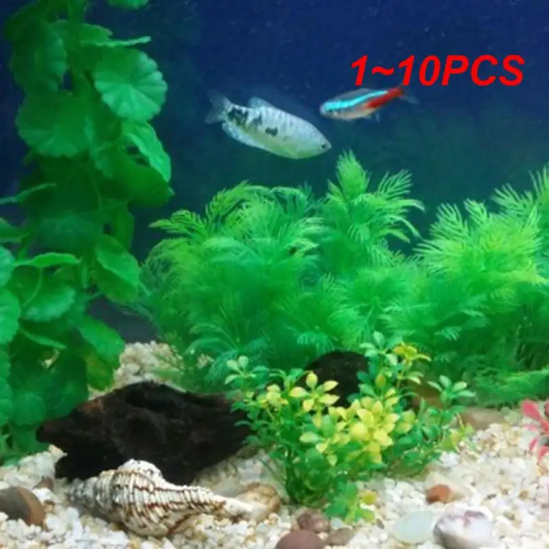 

1~10PCS 30/20/10cm Aquarium Simulation Plant Aquatic Plants Fish Tank Decoration Aquarium Accessories Green Velvet Tree