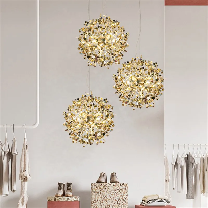 Подвесной светильник Argent из нержавеющей стали хромированный шар для столовой