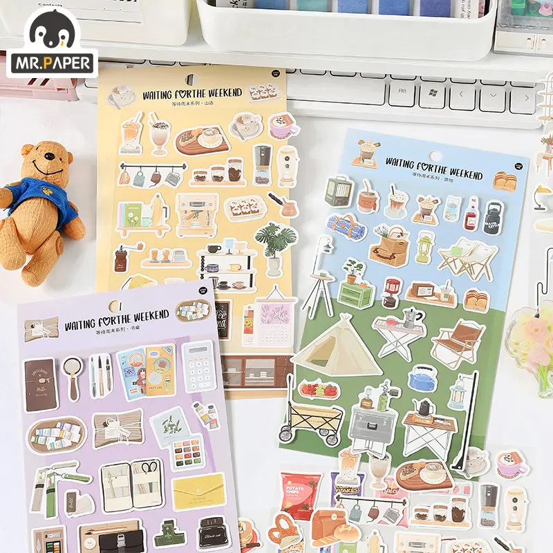 

Mr. Paper Ins Style Cute Stickers Home Life Series Kawaii Stickers Stationary Supplies Handbook DIY Decoration Cozy Sticker