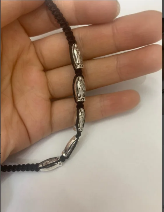 

12 Hand Braided Bracelets Virgin Mary Prayer Bracelet