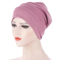 three line muslim underscarf caps solid color stretch inner hijabs female headscarf bonnet ladies head wraps turban instant hats