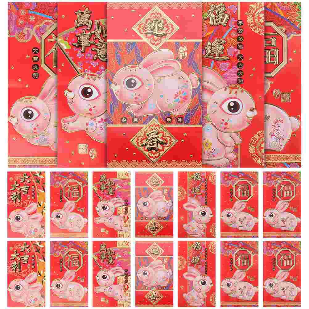 

Red Envelopes Chinese Year New Rabbit Money Spring Gift Festival Cash Pocket Envelope Bags Packets Supplies Hongbao Packet