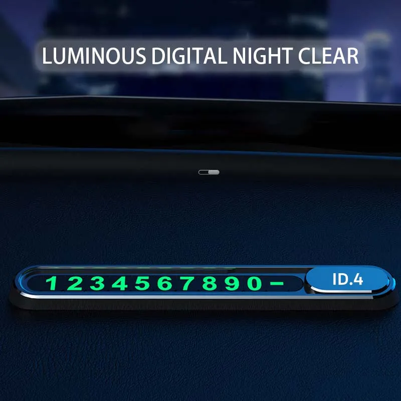 Автомобильная временная парковочная табличка с номером телефона металлическая