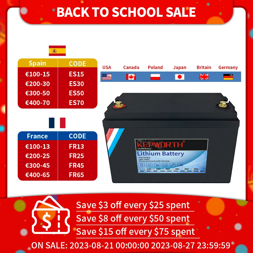 New KEPWORTH LiFePO4 Deep Cycle Battery 12V 100Ah with Built