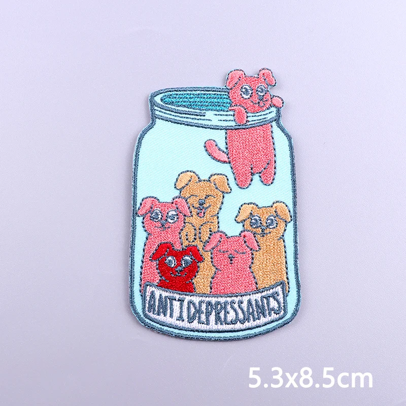 Мультяшная аппликация вышитые нашивки для одежды наклейки милые с животными