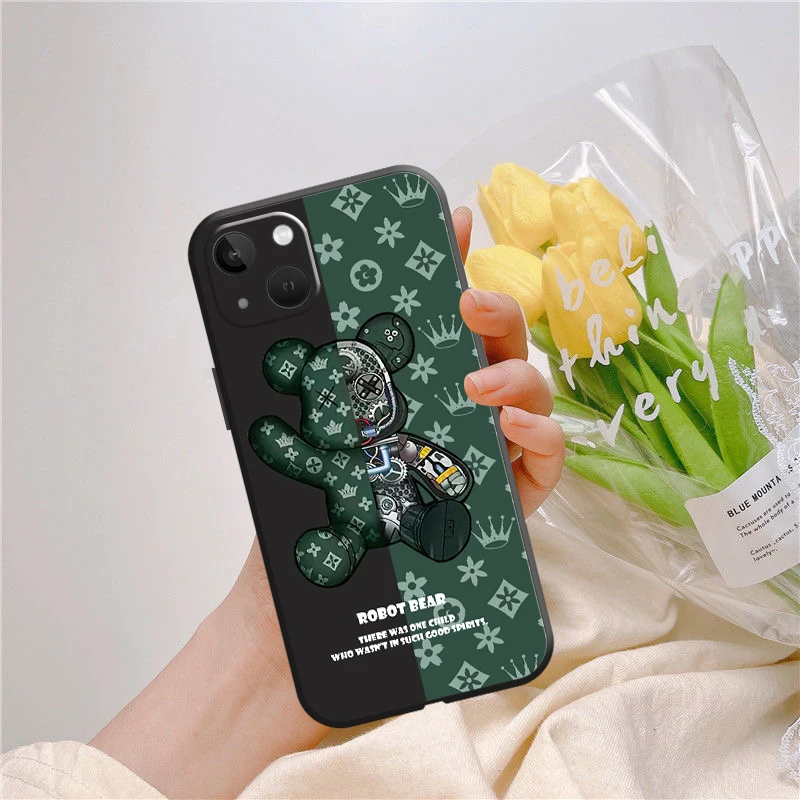 Чехол для iPhone 11 12 Pro MAX Mini 13 6 6S 7 8 Plus X XS XR SE 2022 чехол из жидкого силикона армейский