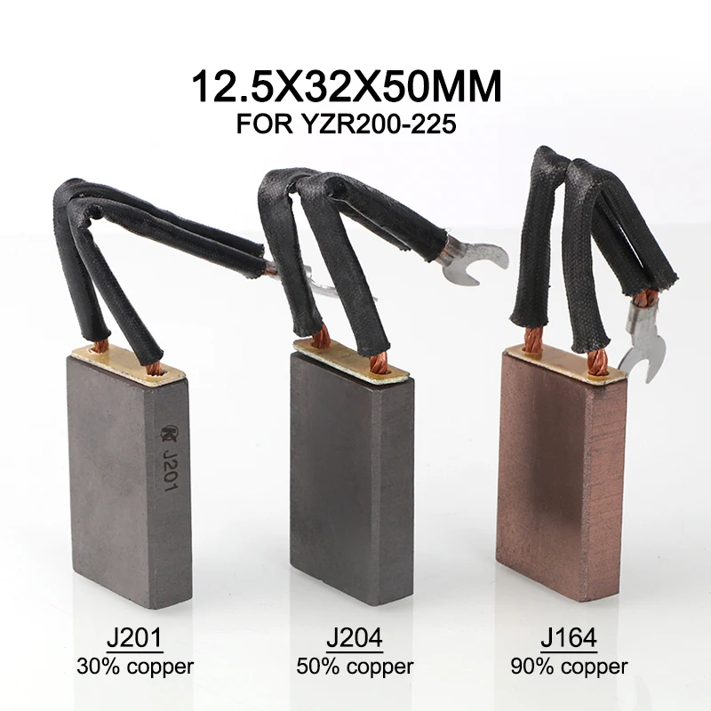 Jumpasit 10pcs Carbon Brush 8x20 10x25 12.5x32 Wear Resistance YZR Slip Ring Holder Fittings J164 J204 J201 enlarge