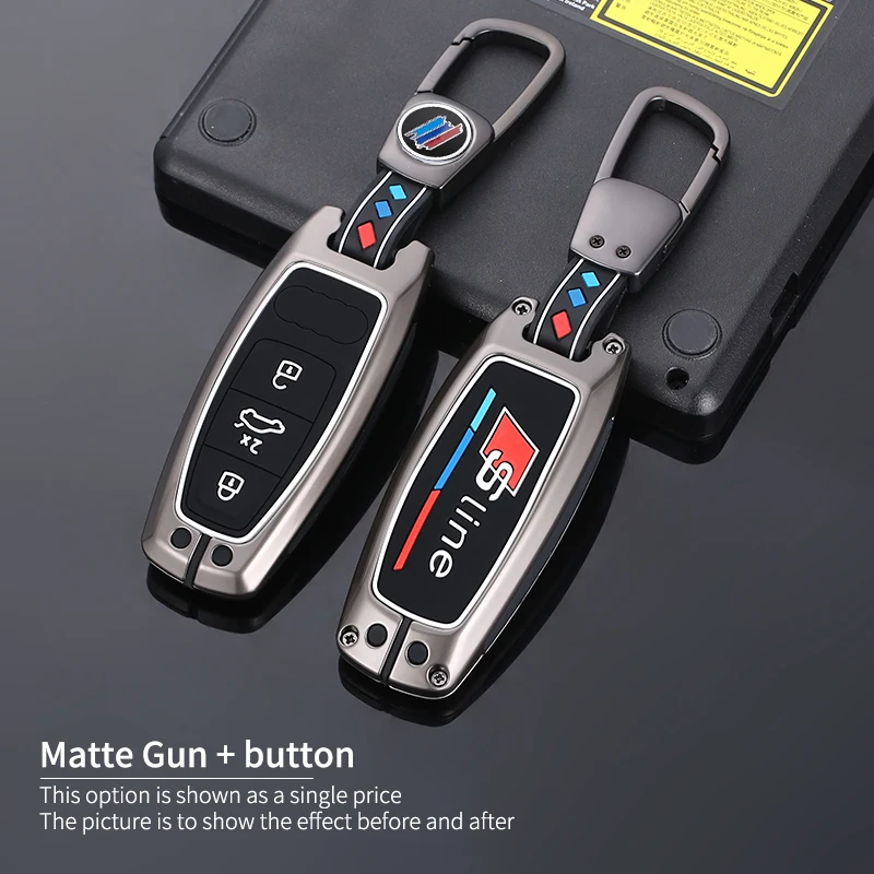 

Модный автомобильный брелок с дистанционным управлением, чехол для Audi A6, A7, A8, E-tron, Q5, Q8, C8, D5, золотой край, брелок, брелок, аксессуары