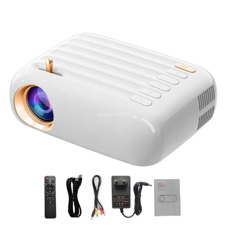 

V1 мини светодиодный проектор Рождественский 1280x720 поддержка 1080P USB видео Прямая поставка