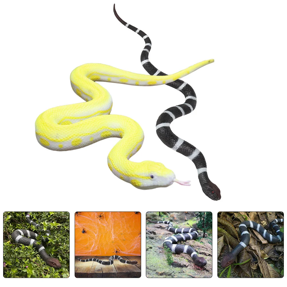 

Rattlesnake Simulation Figurine Animal Model Fake Toys Lifelike Figurines Small