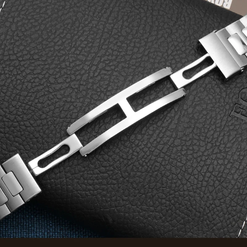 Solid stainless steel band bracelet, metal band with folding buckle, suitable for Patek Philippe Nautilus 5711 / 1A010 25mm-13m