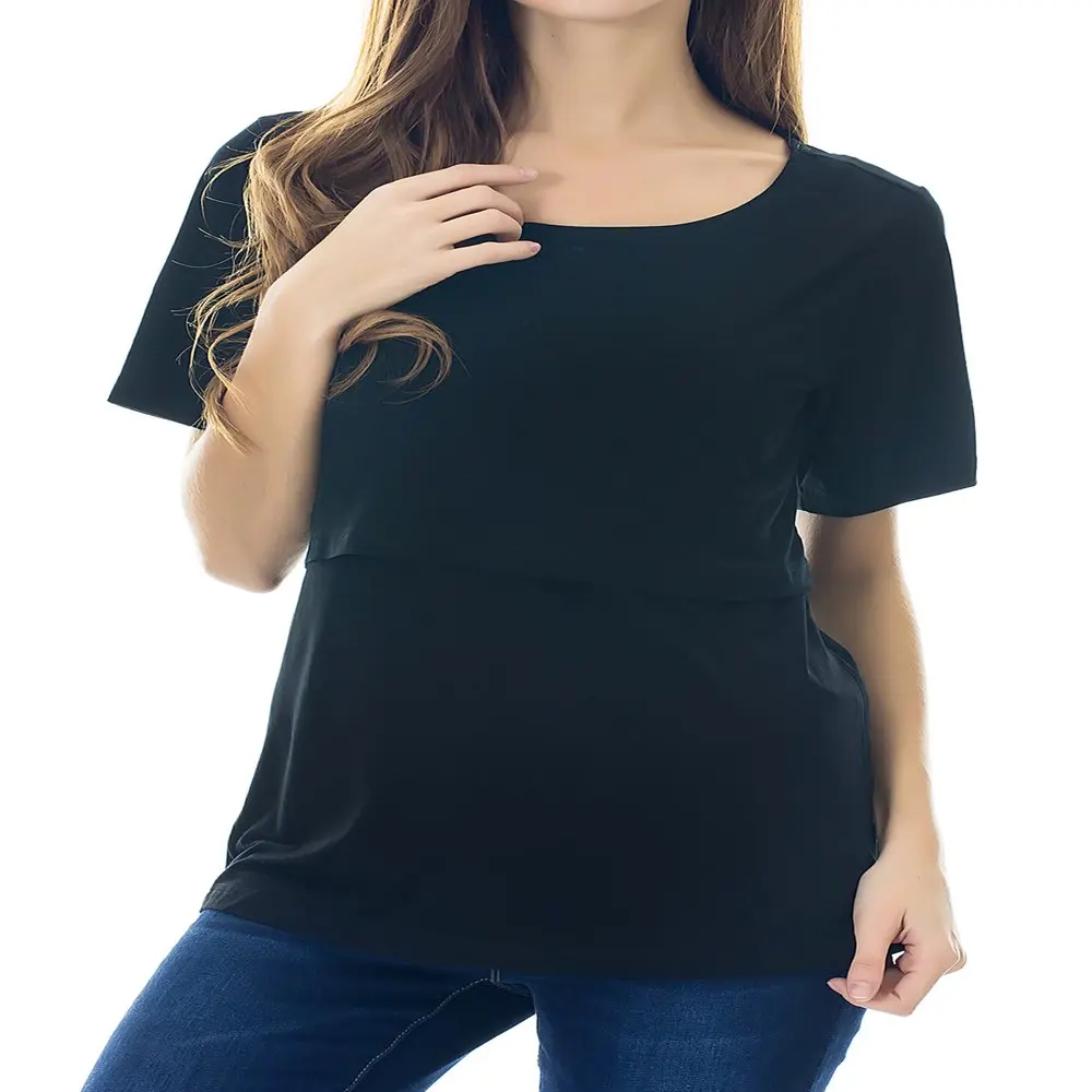 

Мягкий, удобный, эластичный, облегающий, стильный. 3 шт./упаковка, женские футболки для беременных