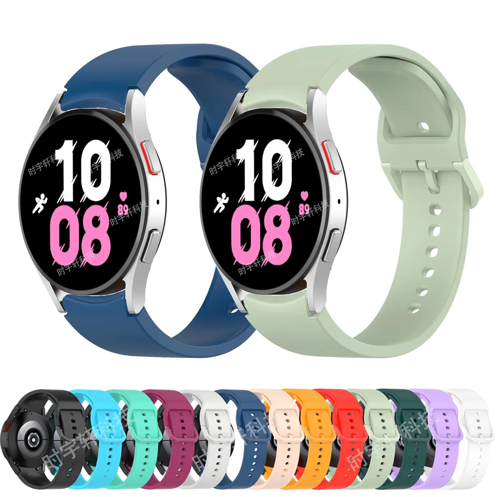 

Watch Band For Samsung Galaxy Watch 5 Pro/Watch 5 4 40mm 44MM / 4 Classic 42mm 46mm Strap Curved end Silicone Sport Bracelet