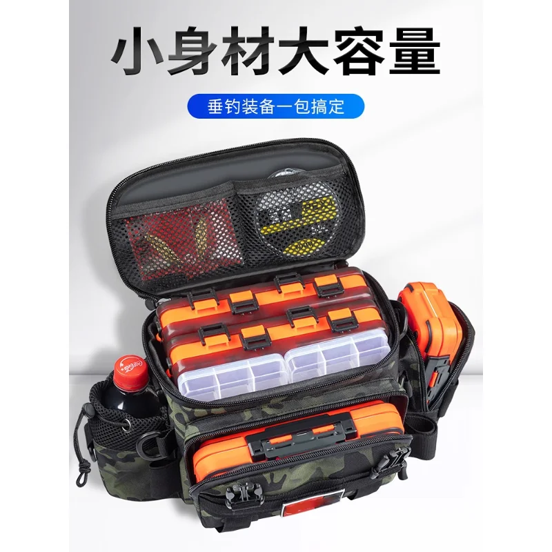 

Multifunctional Fishing Tackle Bags Outdoor Waterproof Fish Lures Gear Storage Waist Pack Single Shoulder Crossbody Fishing Bag
