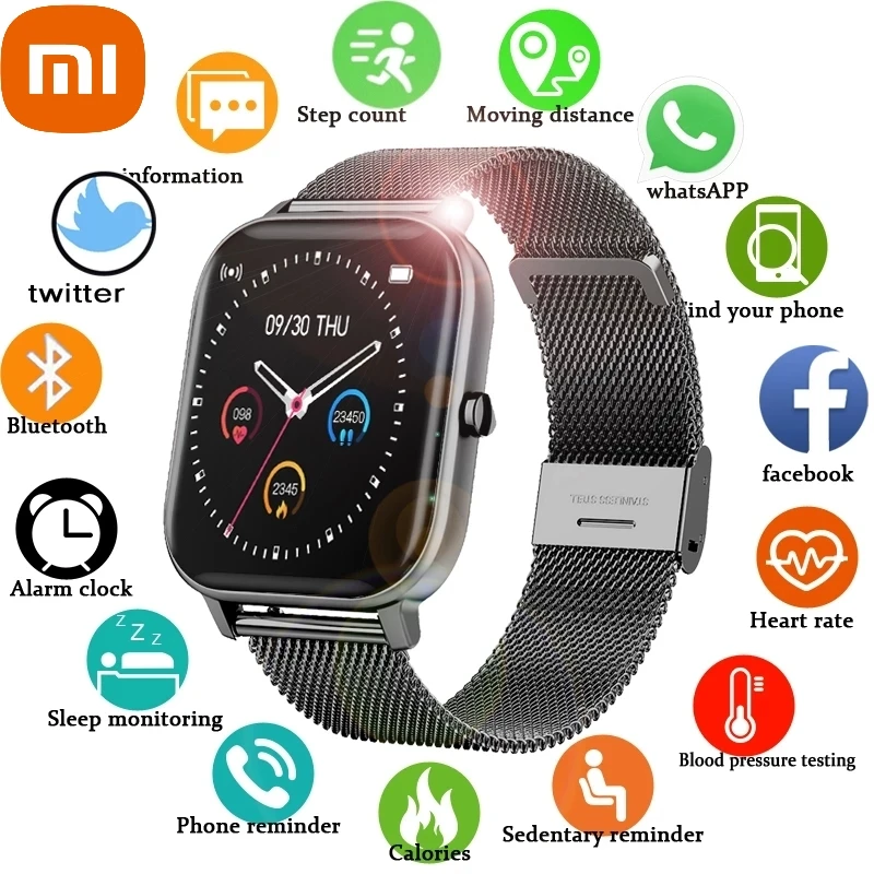 

xiaomi New P8 Color Screen Smart Watch Women men Full Touch Fitness Tracker Blood Pressure Smart Clock Women Smartwatch