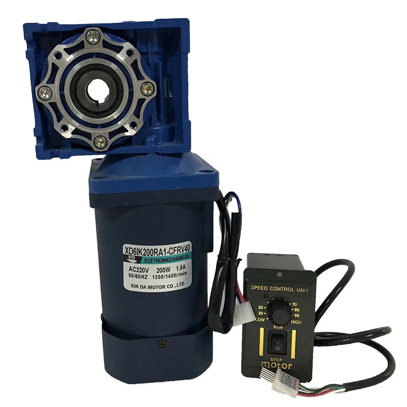 220 В 200 Вт RV40 AC Червячный самоблокирующийся двигатель с одним выходом и