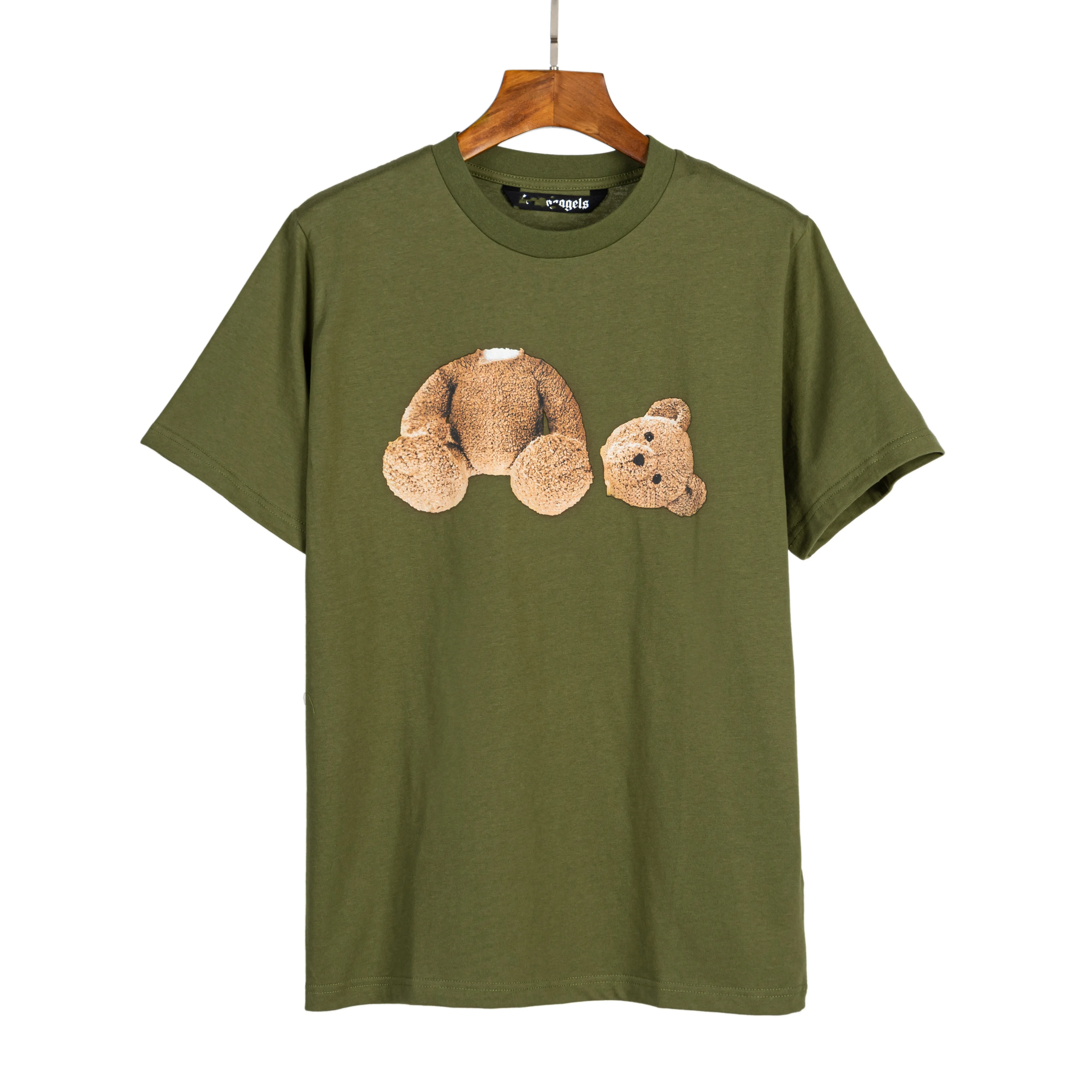 

23SS Angels Men Women Loose T-Shirt Cartoon Little Bear Couples Fashion Casual Round Neck T-Shirt Cotton Casual T-Shirt
